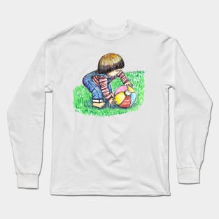 Playing ball in the garden Long Sleeve T-Shirt